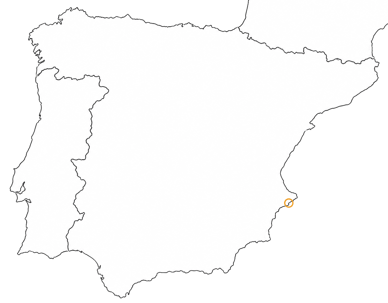 Iberian peninsula service coverage map